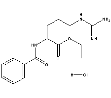 Этиловый эфир N-альфа-бензоил-L-аргинина гидрохлорид